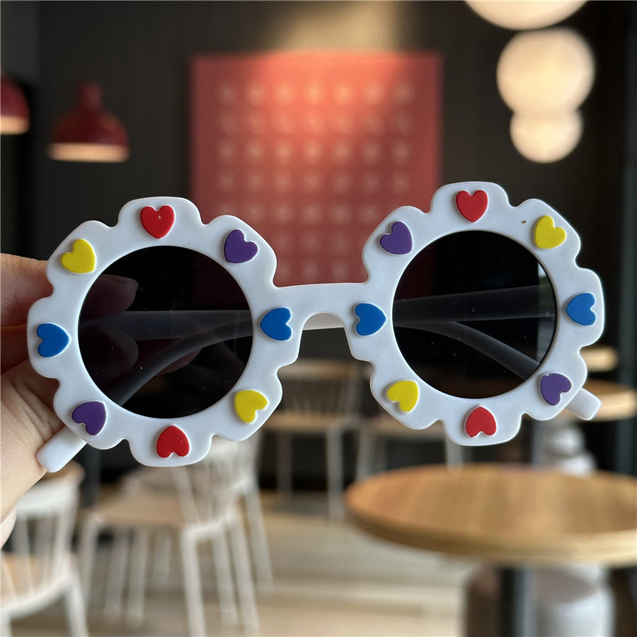 Flower Funny Toy Children's Sunglasses Baby Sunglasses Fashion Party Glasses Lace Love Children's Sunglasses