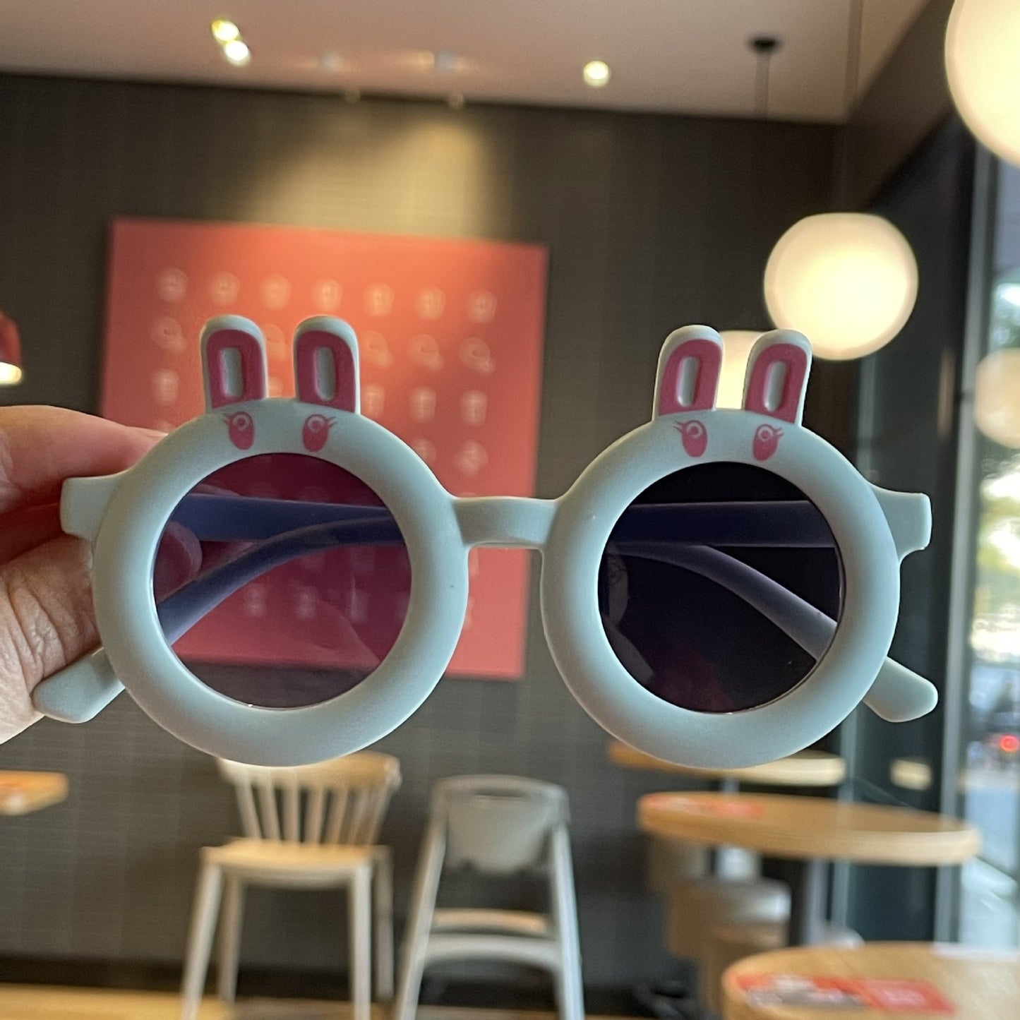 Rabbit ears cartoon sunglasses baby sunglasses cute girls photo glasses little bunny glasses candy color sunglasses