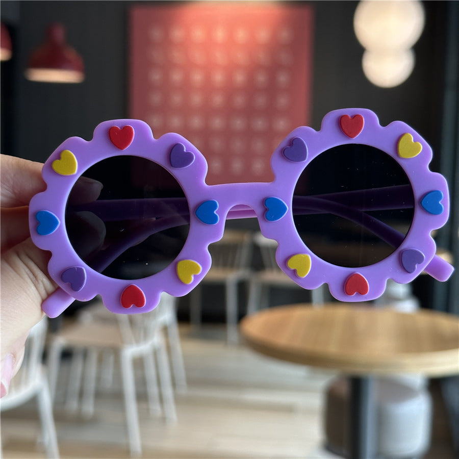 Flower Funny Toy Children's Sunglasses Baby Sunglasses Fashion Party Glasses Lace Love Children's Sunglasses