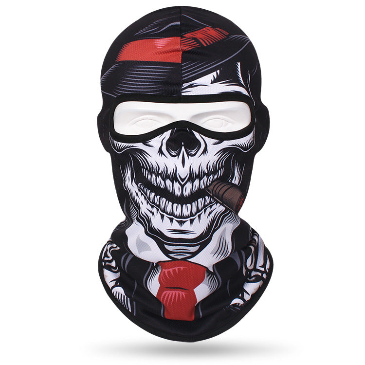 Quick-drying sweat-absorbent breathable skull mask for men and women outdoor cycling headgear skull neck scarf bicycle sun protection neck cover