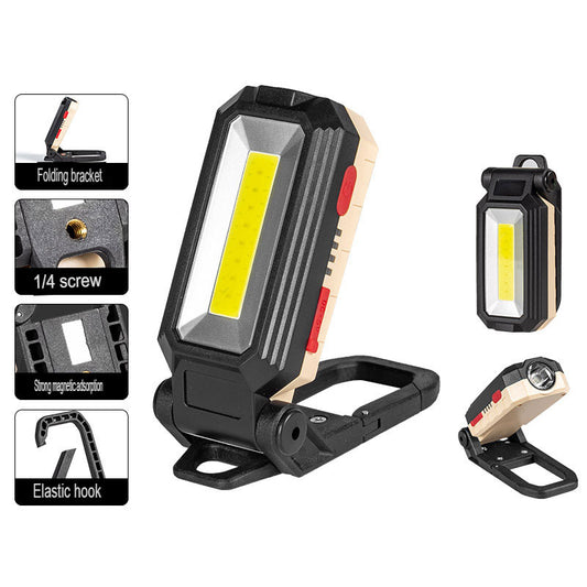 New Led Work Light Usb Rechargeable Repair Light With Magnet Holder Foldable Bright Flashlight