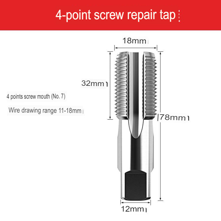 Double-head screw extractor triangle valve water pipe thread anti-wire hand tool set home improvement broken wire extractor