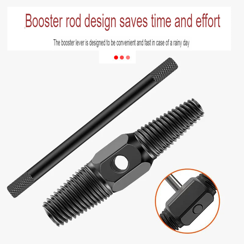 Double-head screw extractor triangle valve water pipe thread anti-wire hand tool set home improvement broken wire extractor