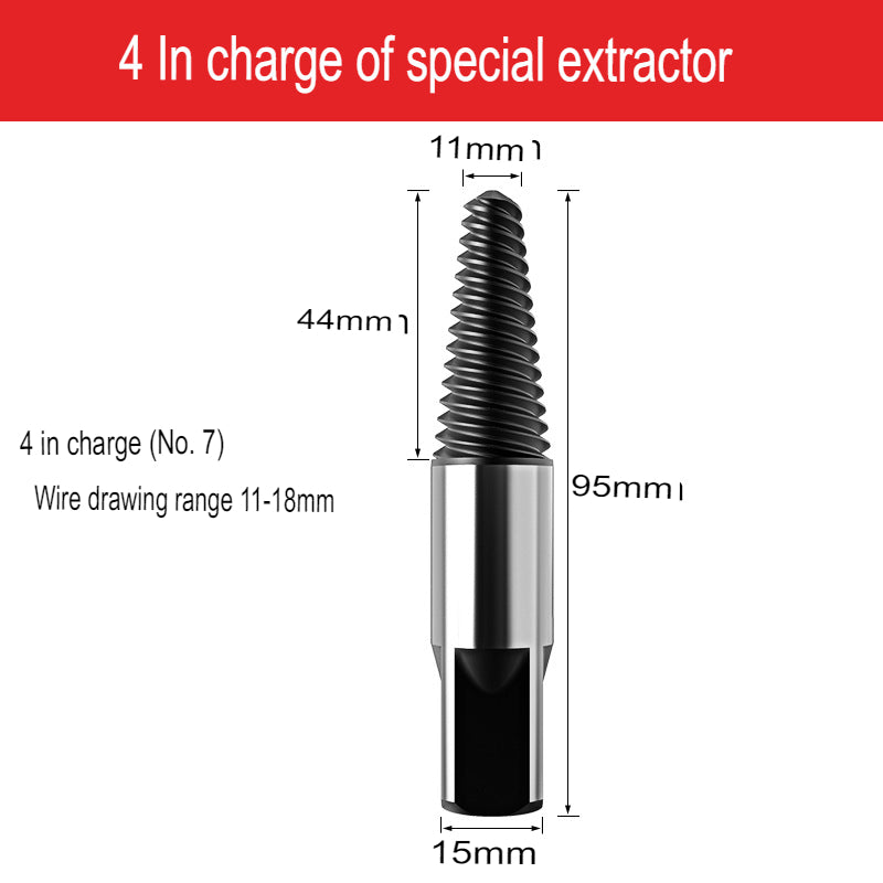 Double-head screw extractor triangle valve water pipe thread anti-wire hand tool set home improvement broken wire extractor