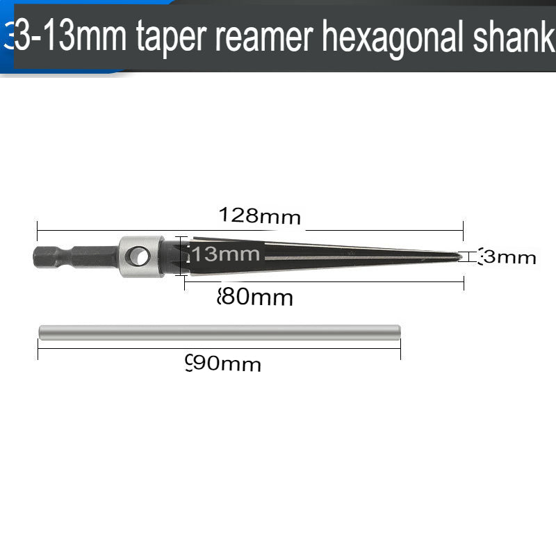 Hand Taper Reamer Hand Electric Drill Drilling Countersunk Head Chamfering Reamer Tool