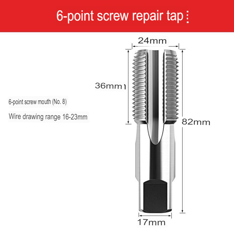 Double-head screw extractor triangle valve water pipe thread anti-wire hand tool set home improvement broken wire extractor