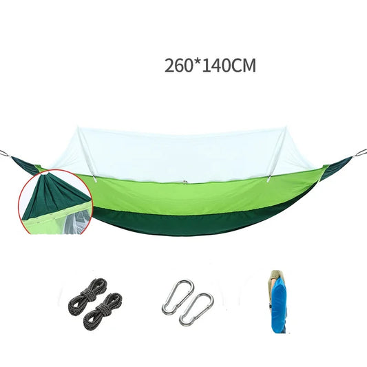 Hammock Outdoor Adult With Mosquito Net Anti-Rollover Single And Double Indoor And Outdoor Sleeping Children's Swing Anti-Mosquito Hammock