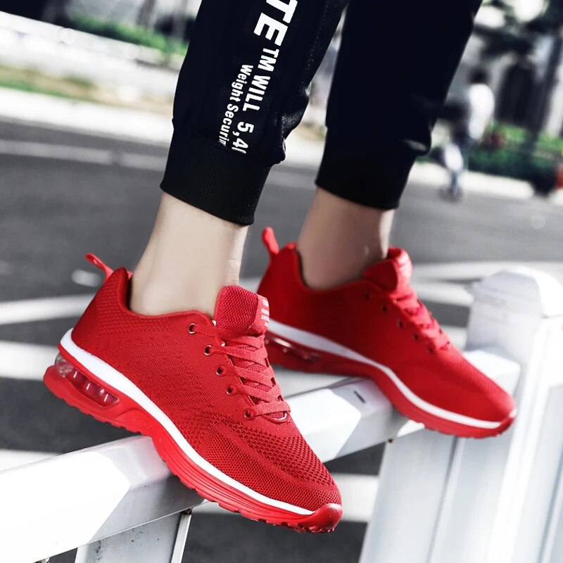 Women Sneakers Mesh Breathable Running Trainers Unisex Light Soft Sole Couple Walking Shoes - WSA50052