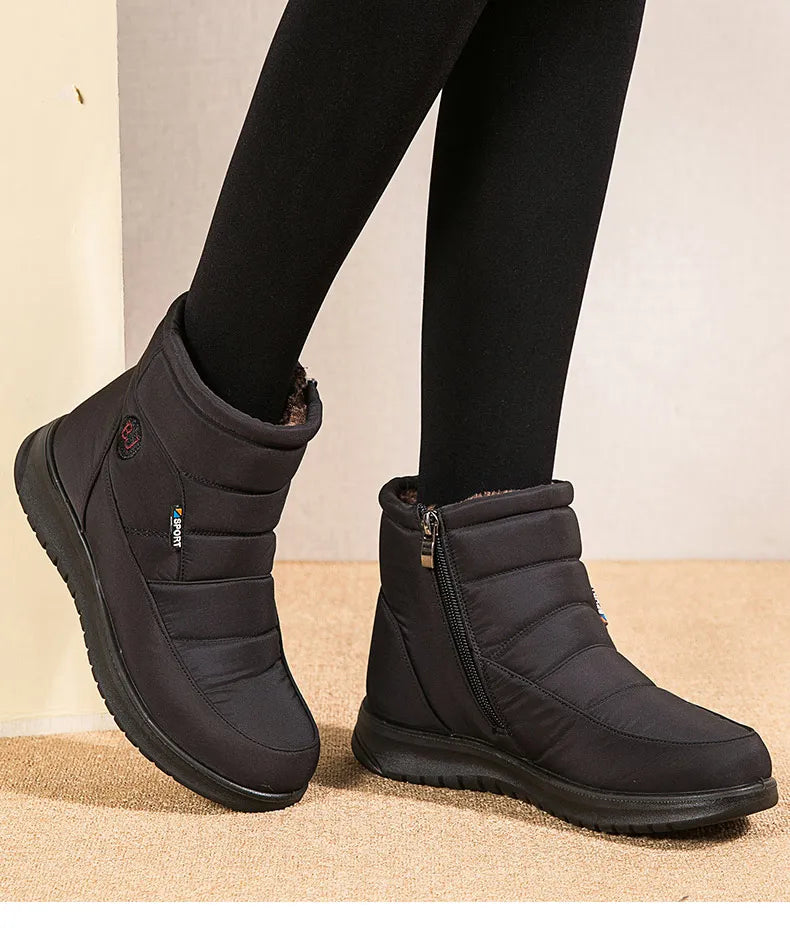 Women Boots Waterproof Snow Boots For Winter Shoes Zipper Ankle Boots Winter Shoes - WRB50135