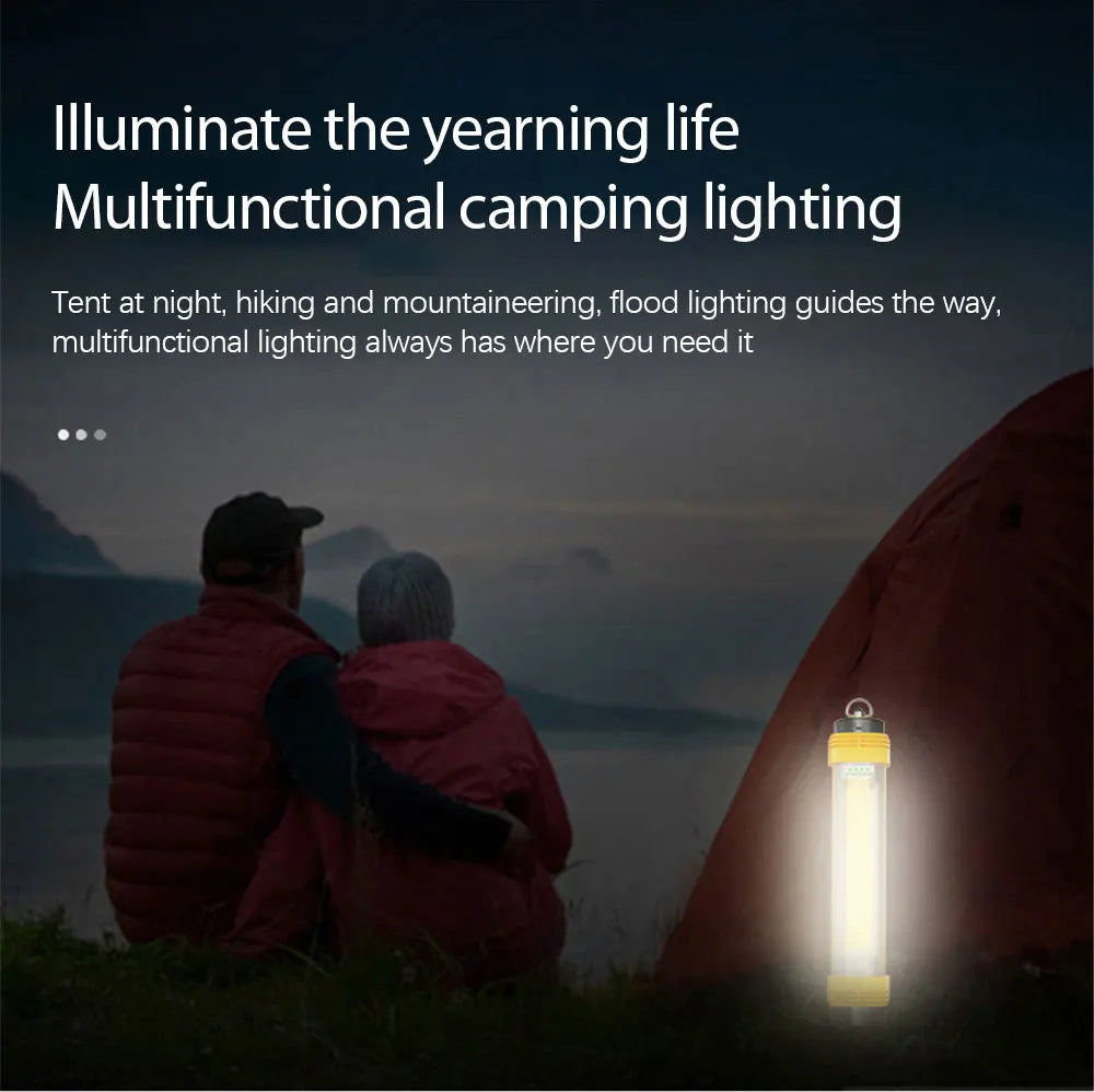 New Multi-Purpose Outdoor Multi-Functional Camping Flashlight Cob Strong Light With Magnet Repair Led Lighting