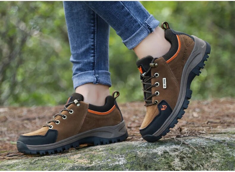 Women Summer Winter Classics Hiking Shoes Leather Sneakers Trendy Comfortable Waterproof Shoes - WHS50185