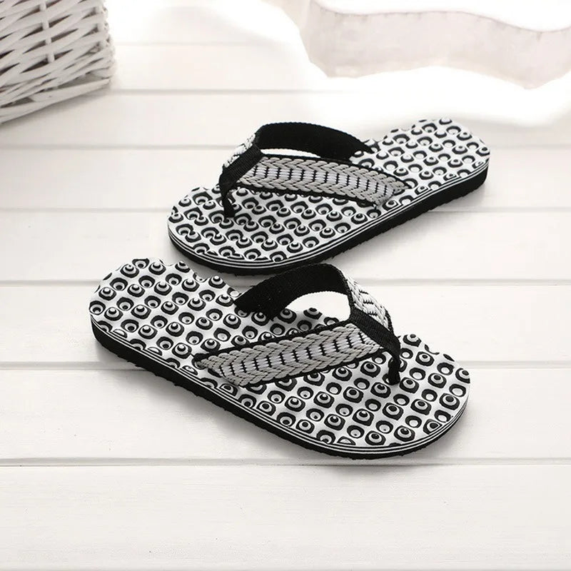 Men Summer Flip Flops Beach Slippers Sandals Non-Slip Home Indoor House Anti-Slip Slippers - MSL50255