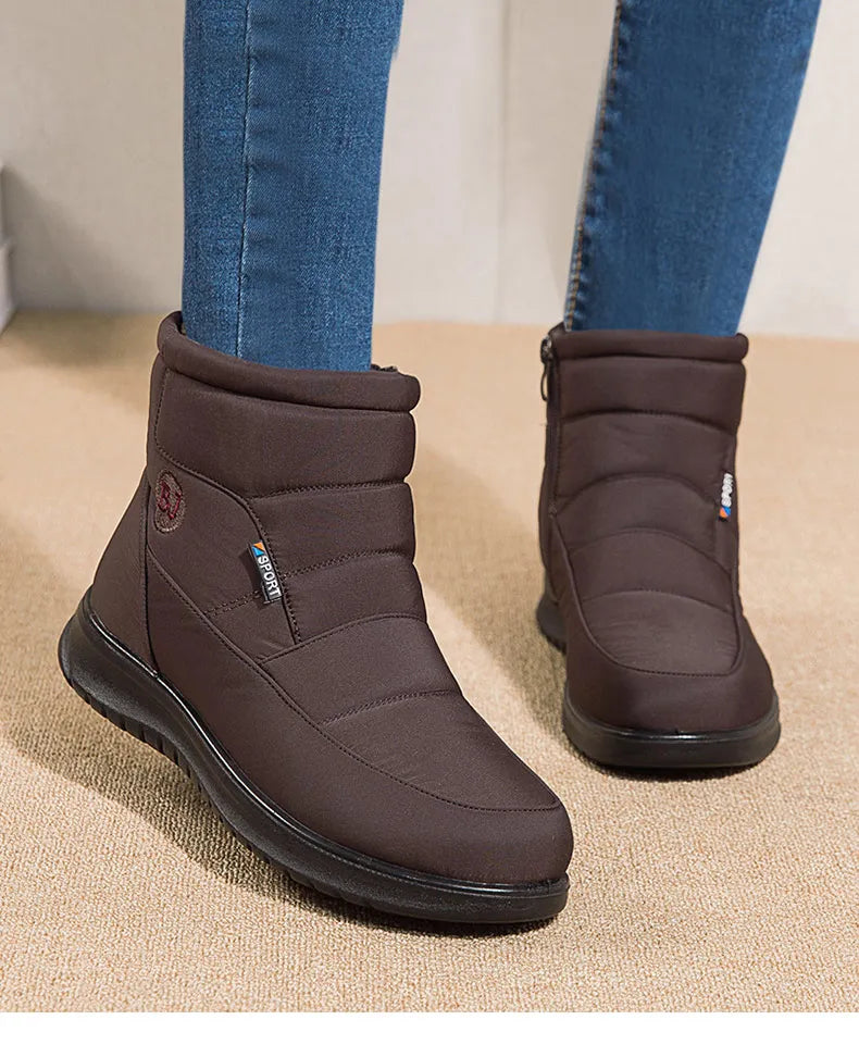 Women Boots Waterproof Snow Boots For Winter Shoes Zipper Ankle Boots Winter Shoes - WRB50135