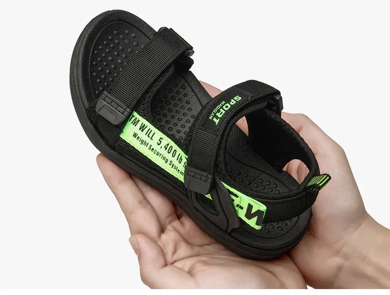 Kids Boys Sandals  Children Flat Heeled Casual Sports Summer Leather Toddler Soft Beach Sandal - YBSD50565