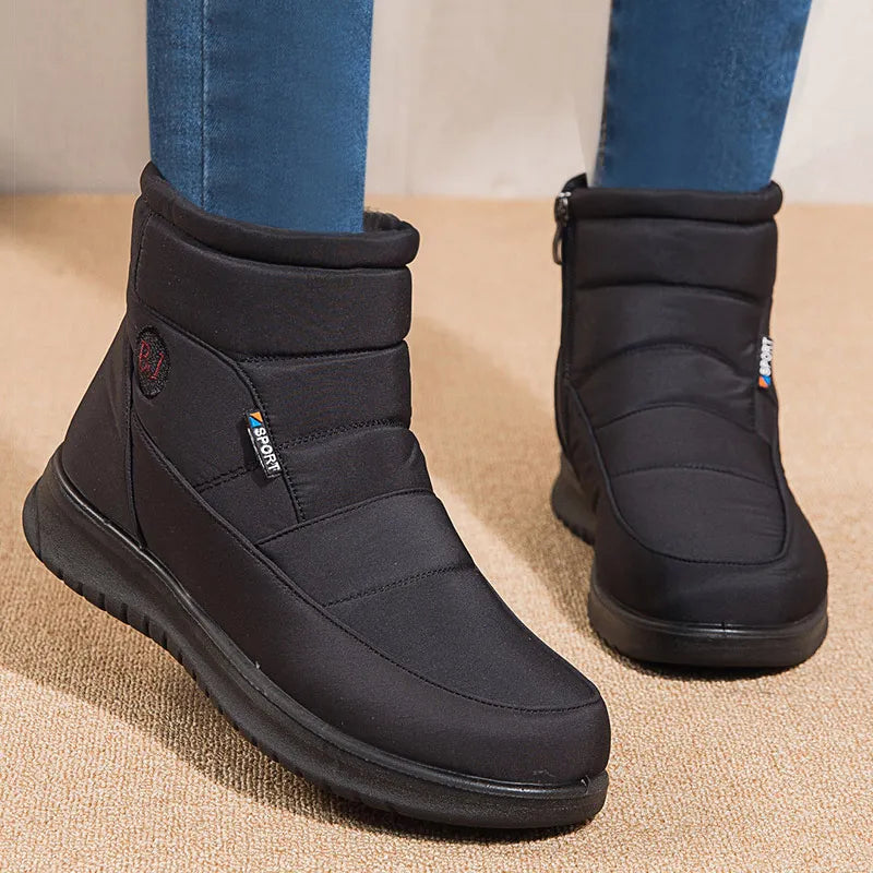 Women Boots Waterproof Snow Boots For Winter Shoes Zipper Ankle Boots Winter Shoes - WRB50135