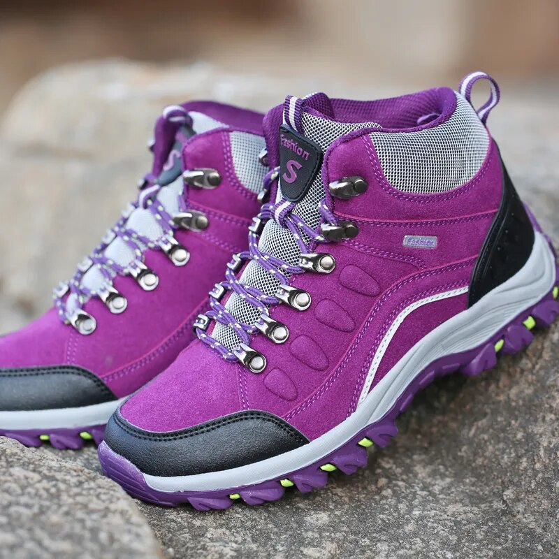 Women Outdoor Hiking Mountain Shoes Camping Climb Footwear Outdoor Walking Trainers Anti-slip Sneakers - WHS50179