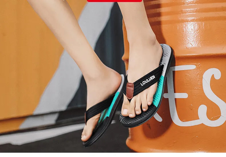 Men High Quality Brand Flip Flops Summer Beach Flip Flops Slippers - MSL50273