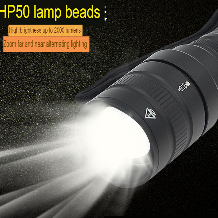 Flashlight Led P50 Strong Focus Adjustable Aluminum Alloy Camping Outdoor Flashlight