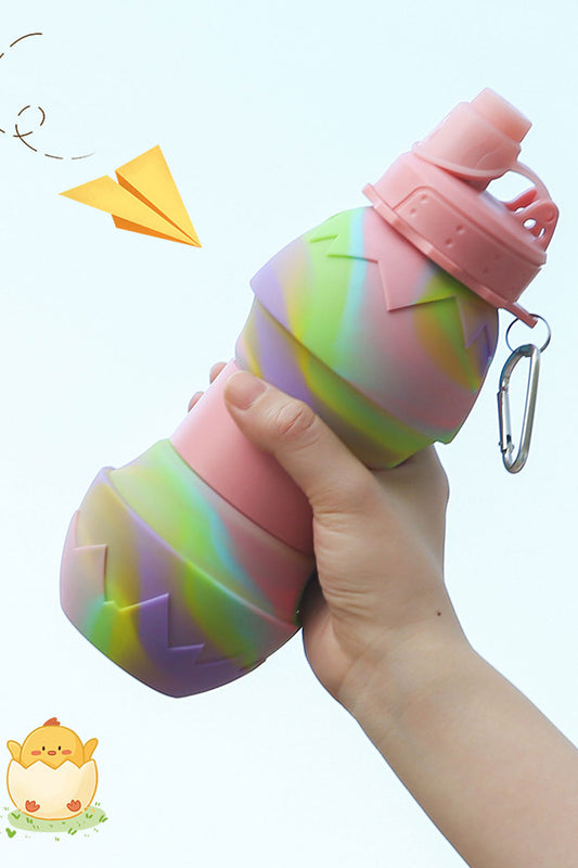 New Silicone Outdoor Sports Folding Water Bottle Telescopic Water Cup.