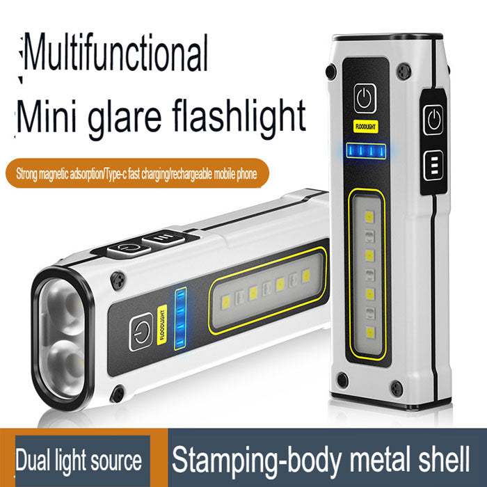 New Cob Work Light With Electric Display, Outdoor Emergency Inspection Light With Magnet, Led Output Mini Flashlight