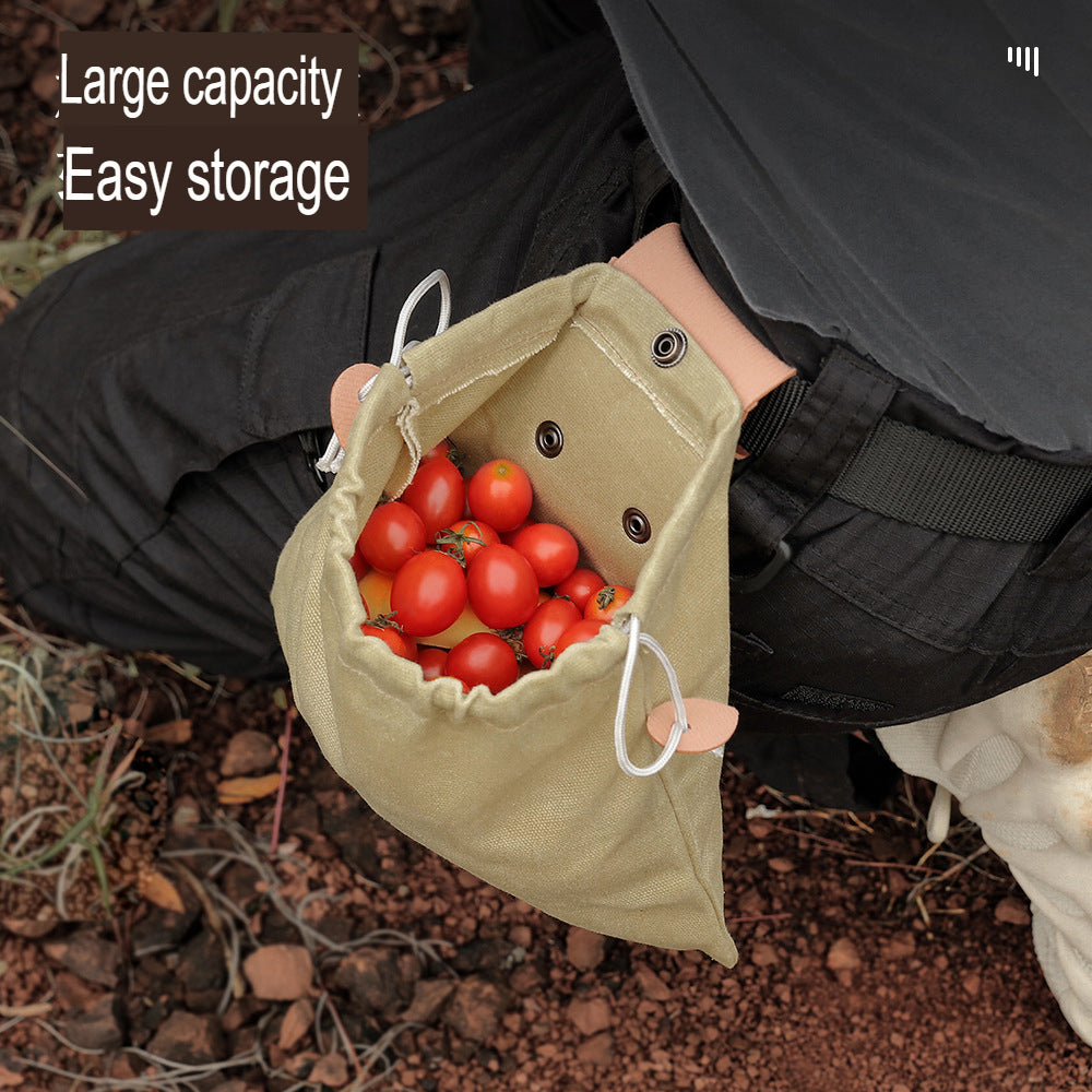 Slingshot waist bag outdoor camping drawstring recycling bag folding canvas storage tool utility bag fishing tactical hanging bag