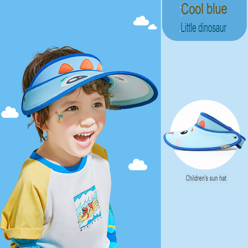 Children's sun hat summer boys' sun hat anti-UV girls' sun hat baby empty top hat large brim