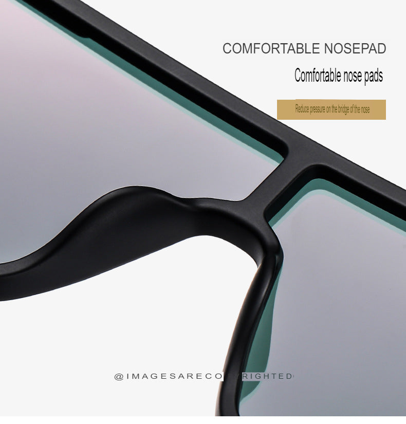 New large frame integrated sunglasses TR7543 fashionable colorful polarized sunglasses men and women same style sunglasses